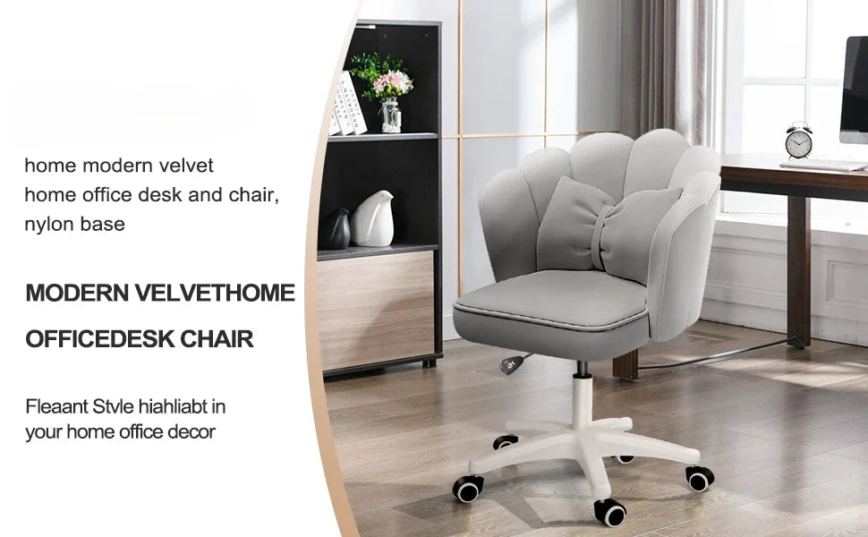 Lovely Petal Desk Chair Office Chair, Modern Fabric Butterfly Chair, Height Adjustable Chair, Makeup Desk Chair, Computer Chair