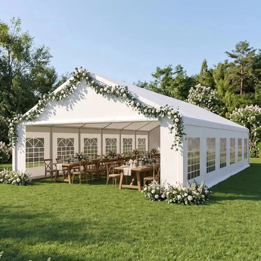 20x40 Party Tent Heavy Duty Outdoor Event Tent for Backyard White, Customized