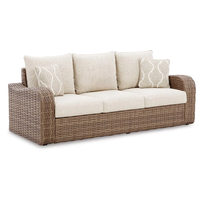 Nordic outdoor villa courtyard leisure sofa simple design milk tea shop cafe outdoor rattan combination furniture
