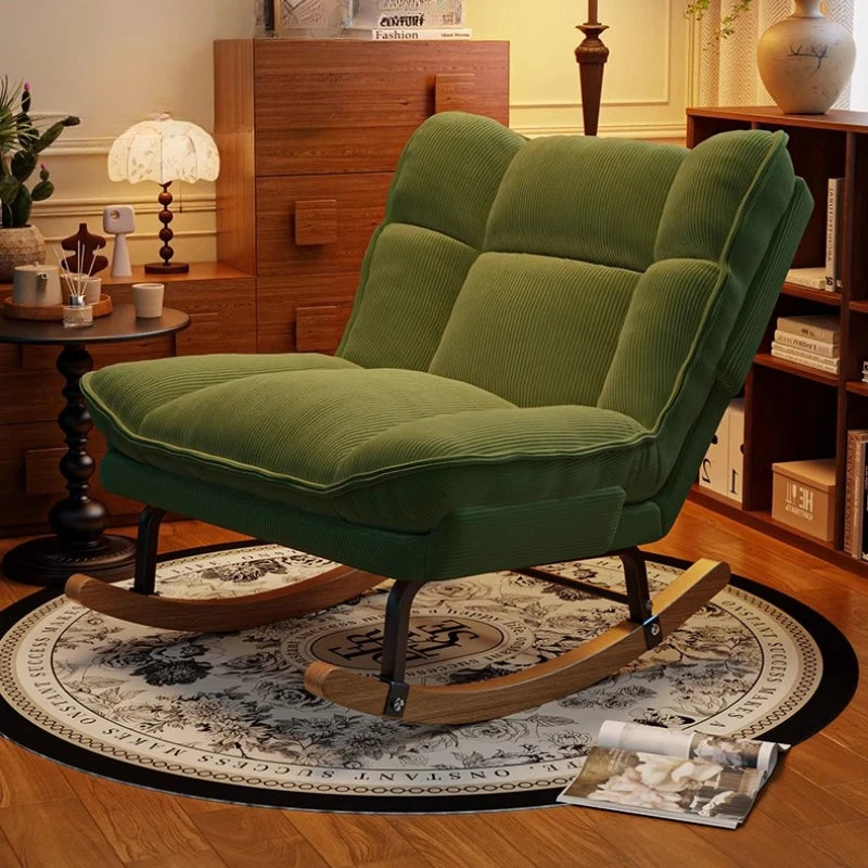 Nordic Office Recliner Chair Fluffy Lounger Comfortable Floor Recliner Chair Bedroom Rocking Chaise Lounge Hotel Furniture