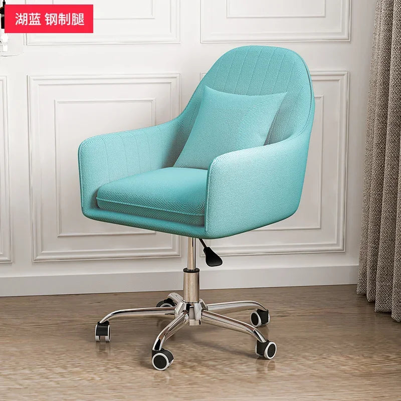Computer Chair Nordic Household Comfortable Office Chair Bedroom Furniture Designer Backrest Study Swivel Pulley Gaming Chair