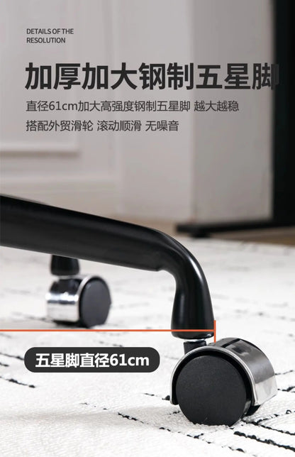 Light Luxury Leather Office Chair Computer Chair Home Comfortable Sedentary Ergonomic Chai r Study Ch air Boss Cha ir