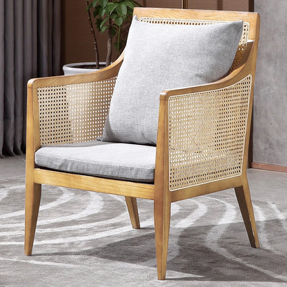 Balcony Rattan Living Room Chairs Outdoor Ergonomic Living Solid Wood Chairs Makeup Simple Fauteuil Salon Furniture Decoration