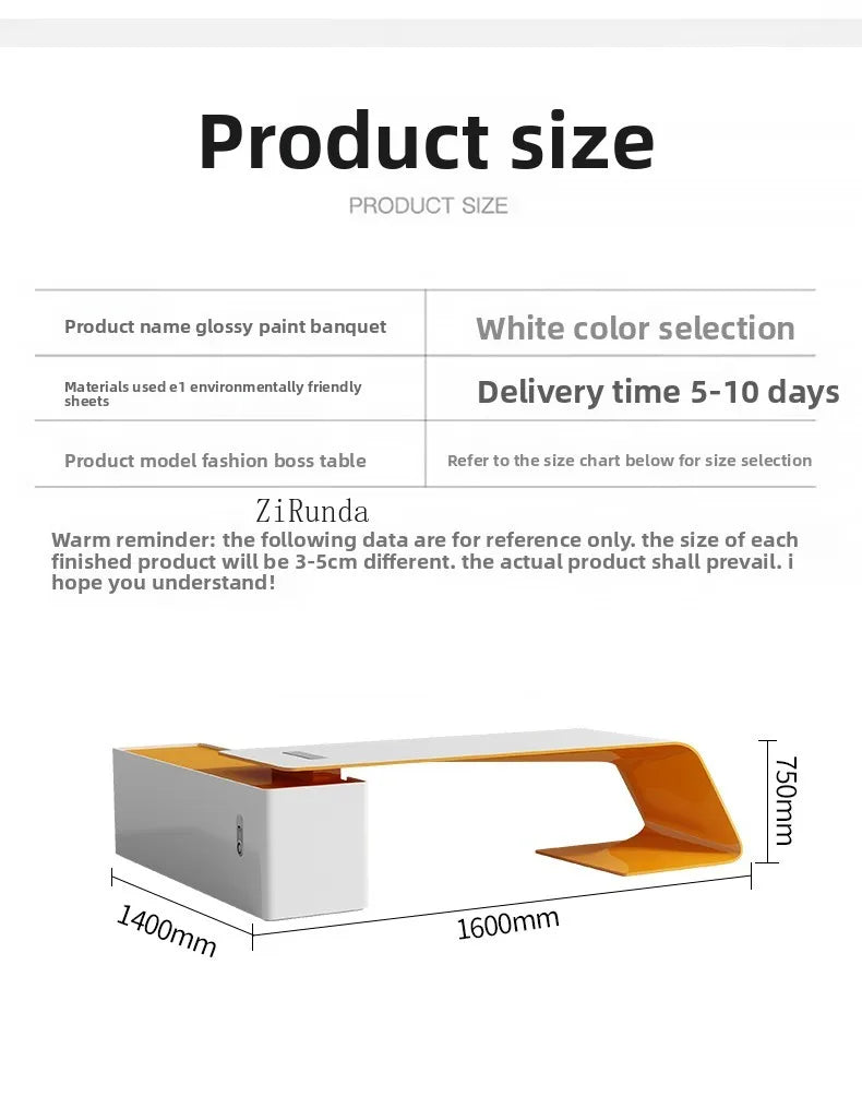 Painted desk simple modern fashion light luxury boss table creative president table and chair combination