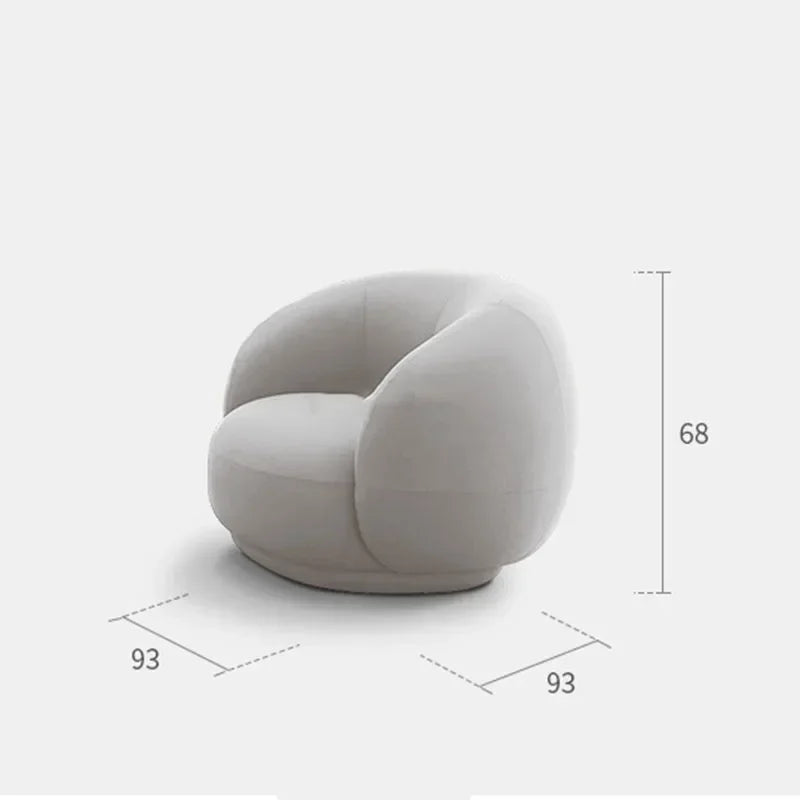 Round Teddy Sofa Lounge Nut Circle Curved Couch White Modern Sofas Chaise Lounge Nordic Style Canape  Living Room Furniture