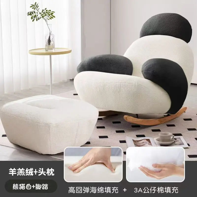 Rocking chair household balcony recliner leisure chair living room sofa chair Internet celebrity single sofa Lazy