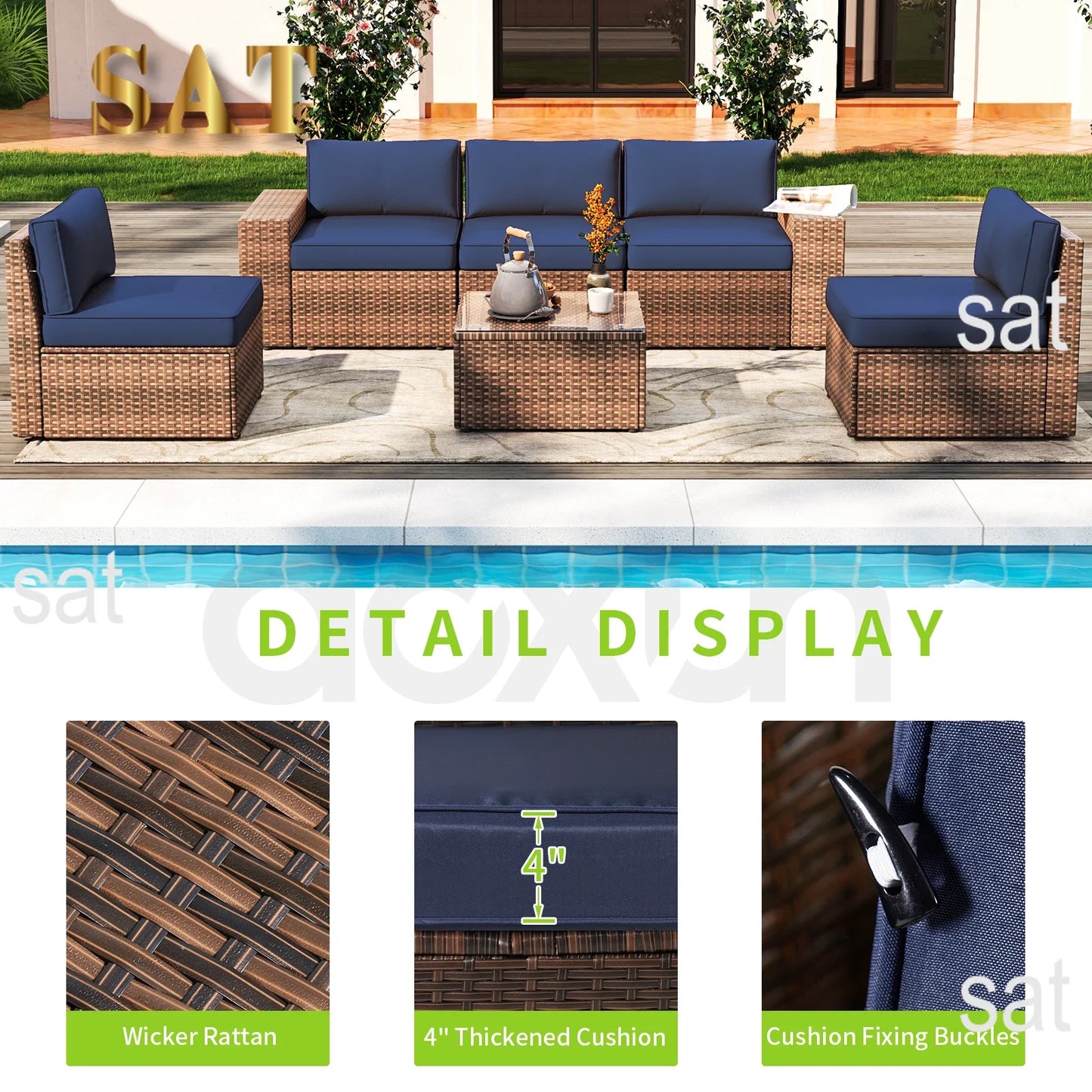 #Patio Furniture Sets Luxurious Outdoor Sofa Set Furniture All Weather Garden Rattan Furniture Wicker Outdoor Rattan Sofa