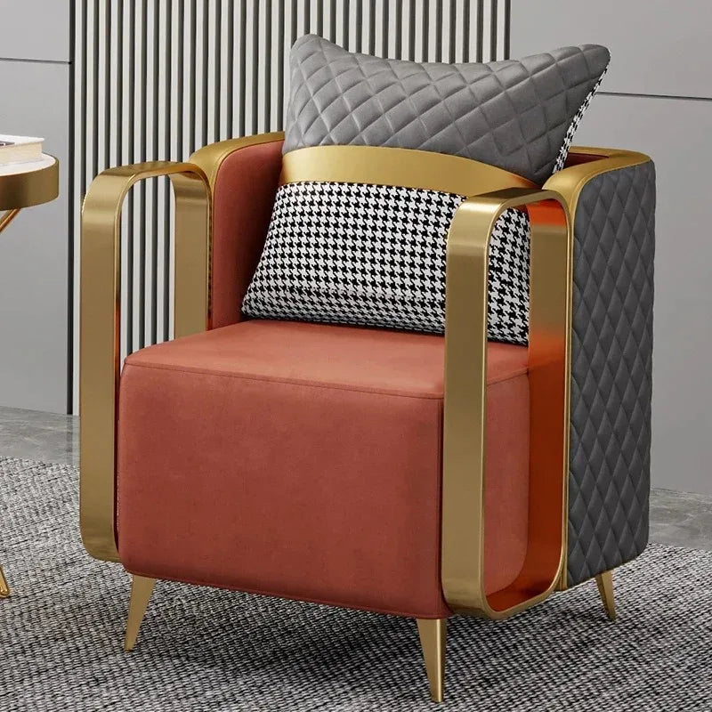 Living Room Single Sofa Dining Chair Victoria Relax Armchair Voven Upholstered Replacement Chairs Booster Nordic Floor Furniture