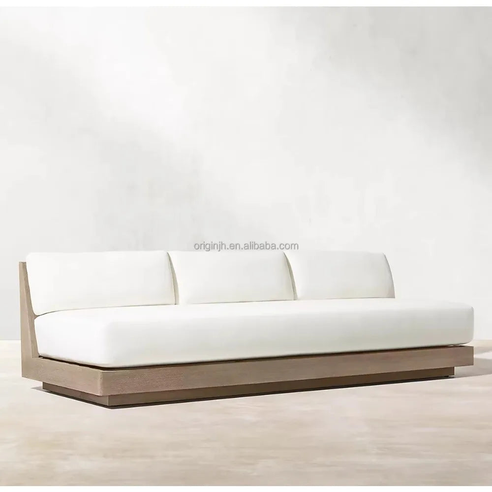 Minimalism Outdoor Garden Sofa Set Popular and Luxury Teak Patio Furniture