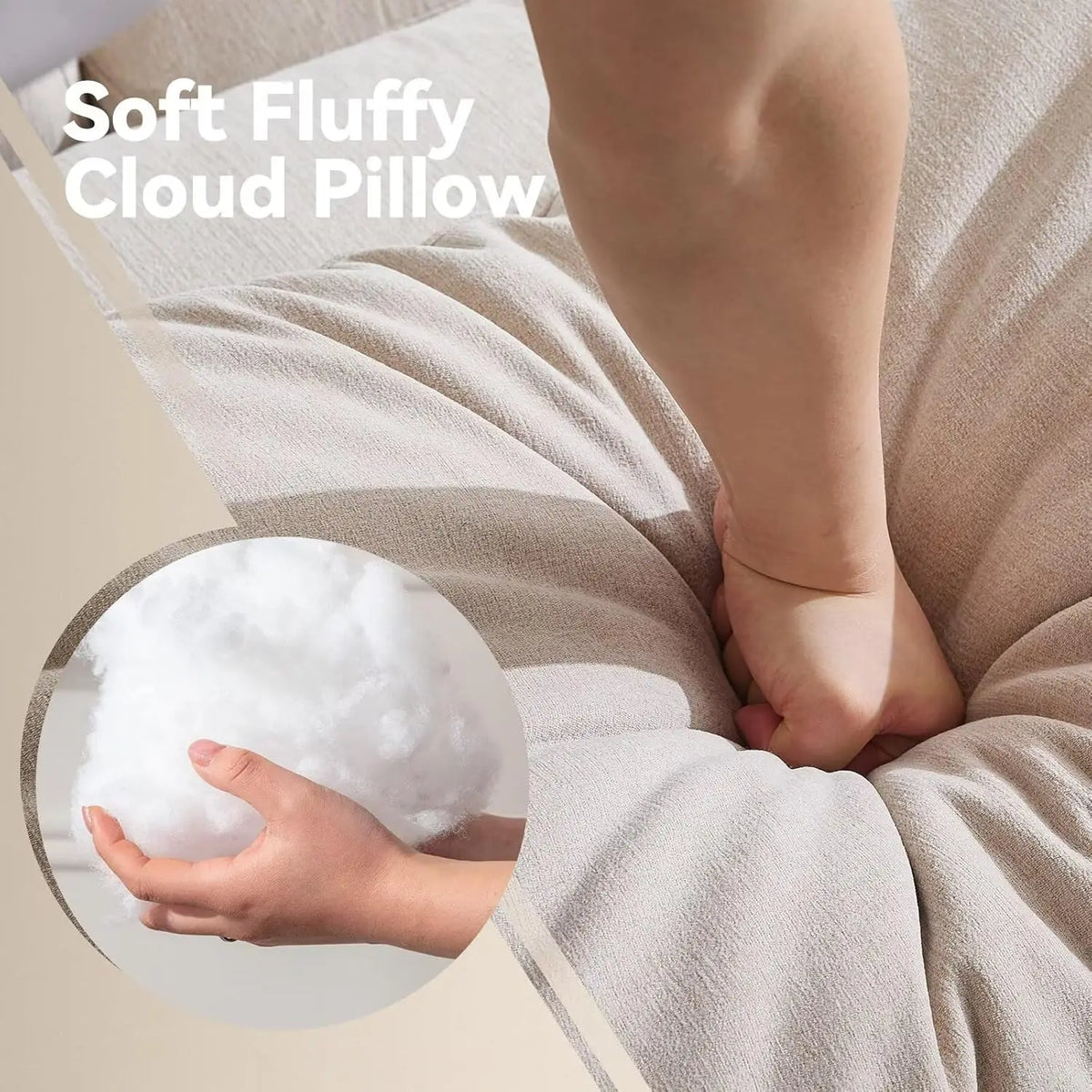 Oversized Modular Sectional Sofa,Cloud Couch Deep Seat Sofa Cushion Covers Removable,Oversized Sectional Couches for Living Room