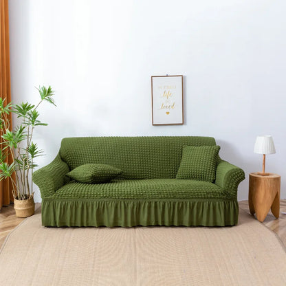 Fabric Skirt 2/3 Seater Sofa Cover 140-230cm Full Package Single Universal Elastic Sofa Slipcovers American Rustic Four Seasons