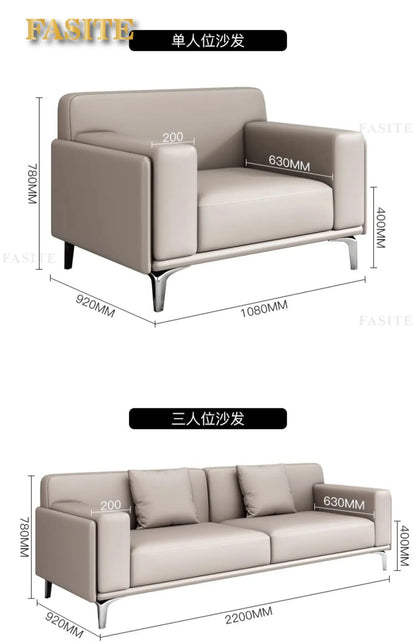 Office sofa, business reception meeting room, simple and modern office sofa, coffee table combination for rest