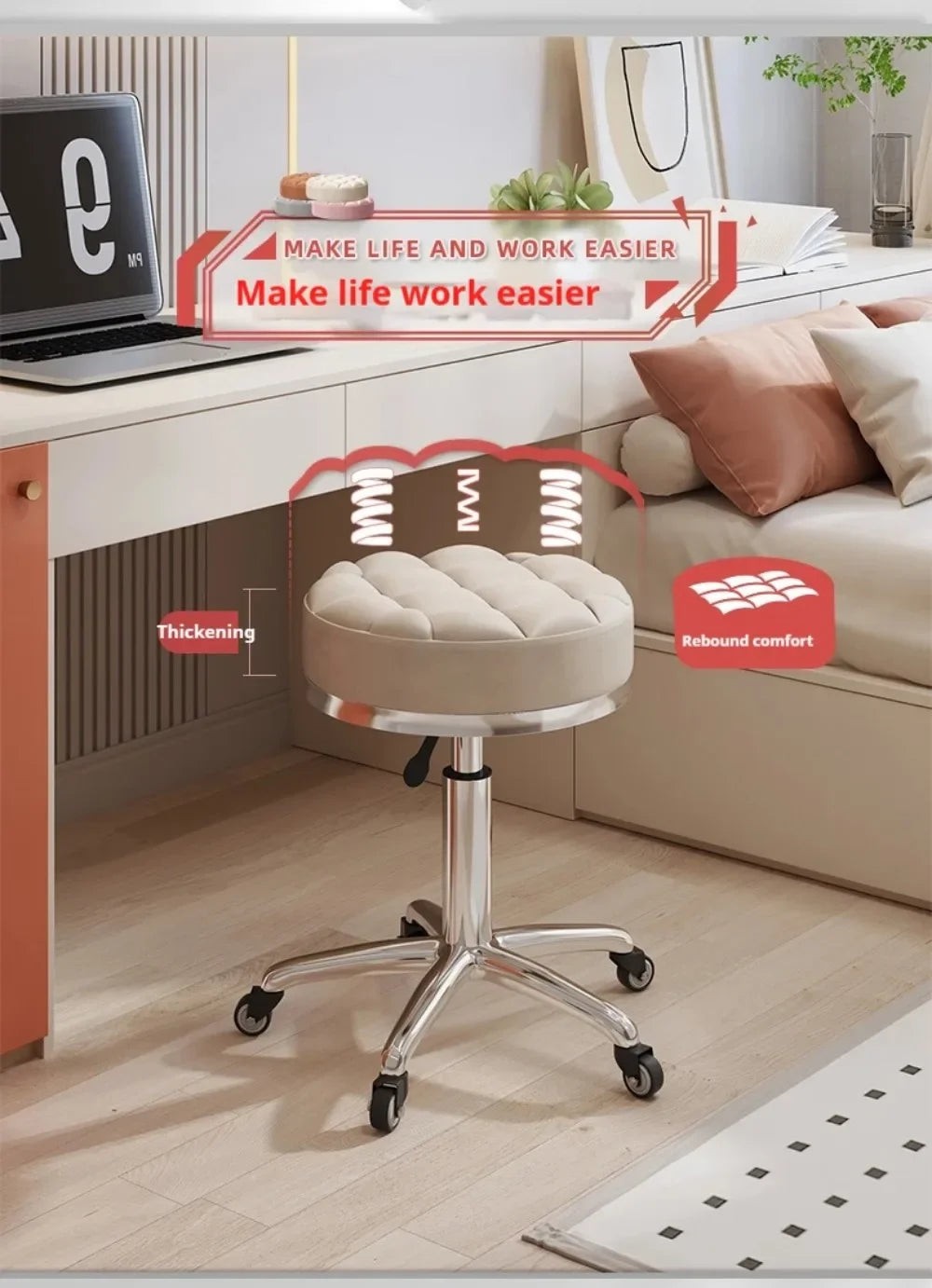 Salon Chair For Hair Stylist Salon Chairs Barber Chairs Shop Hair Cosmetologist 360° Free Rotation Ergonomic Chair Salon Chair