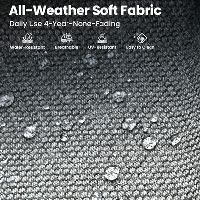 8 Pieces Patio Furniture Set Outdoor Sectional Sofa Couch with Rocking Swivel Chairs Deep Seat Chaise Comfy Cushions, Mode