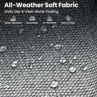 8 Pieces Patio Furniture Set Outdoor Sectional Sofa Couch with Rocking Swivel Chairs Deep Seat Chaise Comfy Cushions, Mode