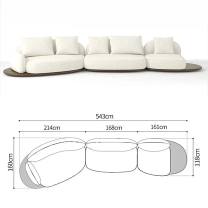 Living Room Coffee Table Designer Creative Three-person Log Style Furniture Modern Simple Modern Morocco Fabric Sectional Sofas
