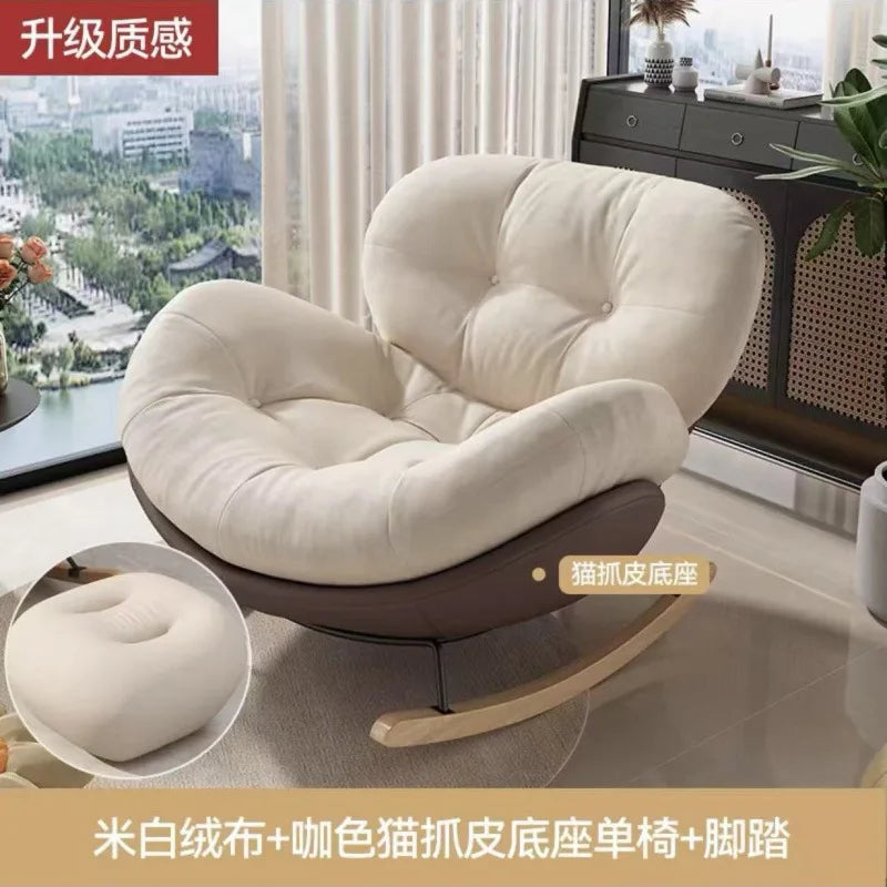 Lazy Snail Sofa Single Rocking Chair Super Soft Penguin Rocking Chair Balcony Living Room Leisure Lounge Chair Household Adult