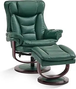 Swivel Recliner with Ottoman, Reclining Chair with Adjustable Back