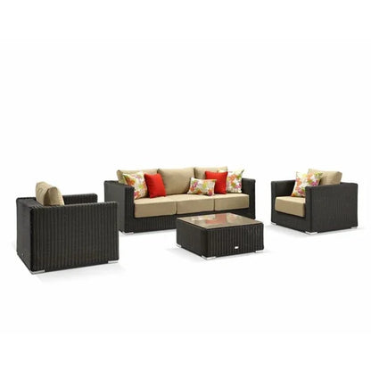Outdoor Garden Chair Rattan Furniture Set Rope Furniture Set Outdoor Wicker Sofa / Garden Sofa Set