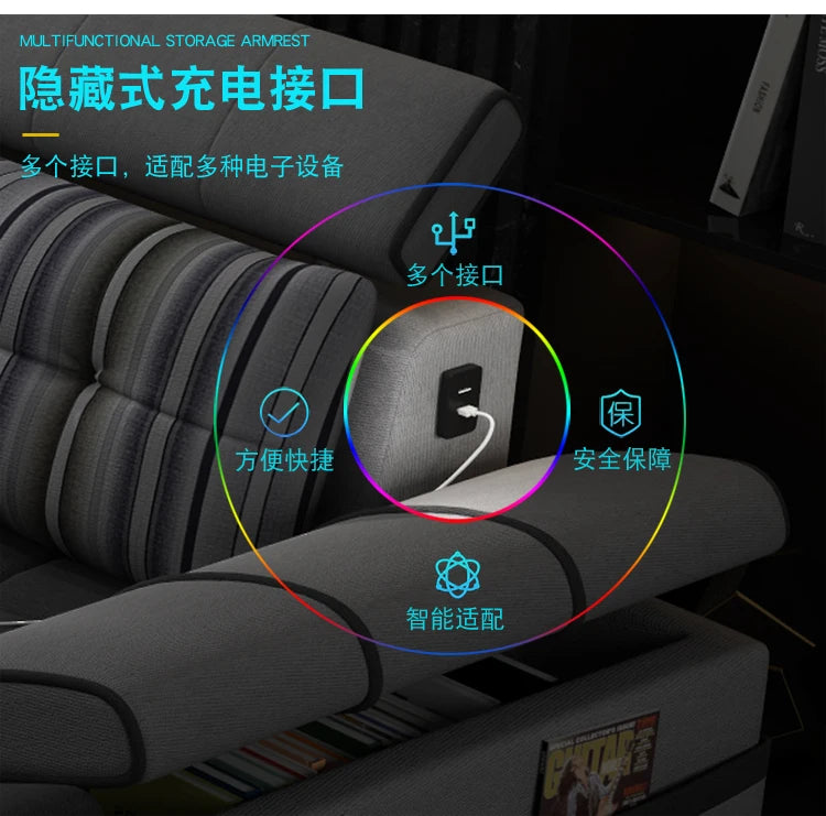 Sectional Living Room Sofas Lazy Lounge Designer Relax Sofa Multifunction Reclining Canape Salon De Luxe House Accessories