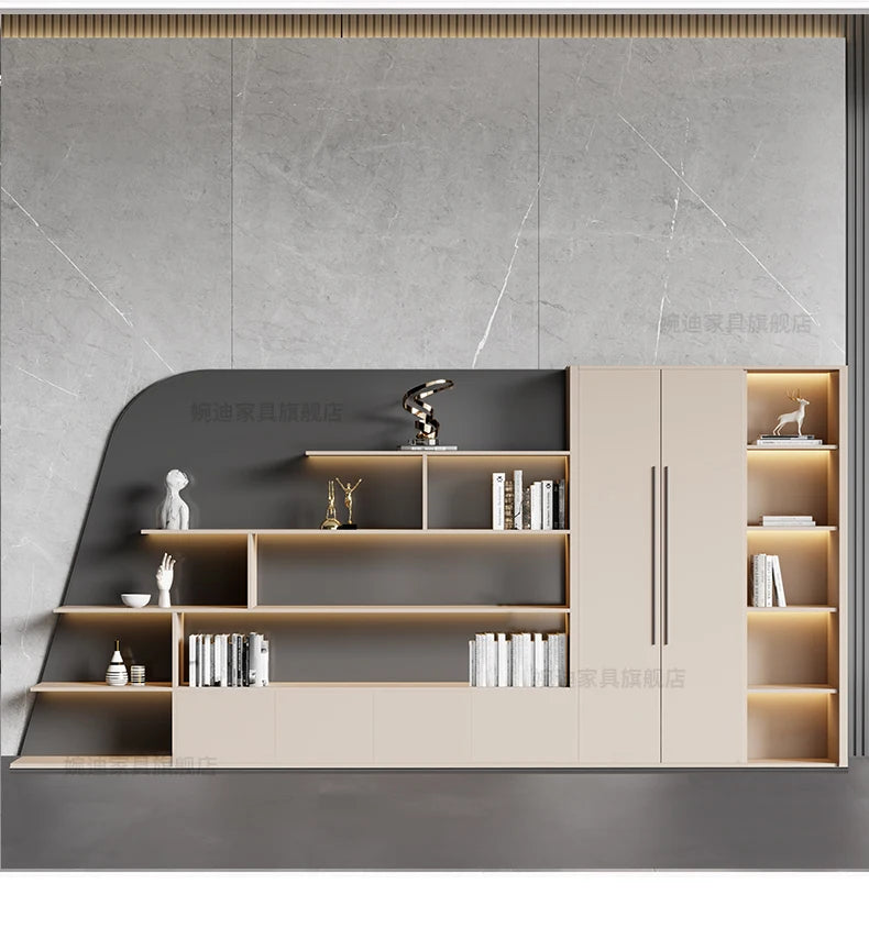 Desk boss table light luxury, big desk, writing desk file cabinet paint boss table