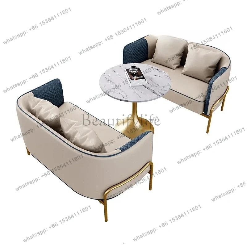 Bureau de vente table de négociation et chaise combinaison loisirs réception bureau canapé petite table ronde une table quatre chaises