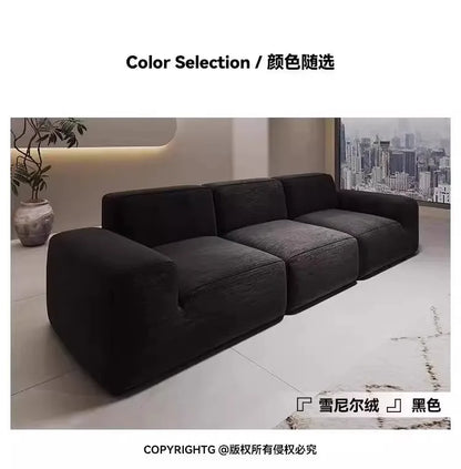 Simple Style Vacuum Compression Living Room Sofa Light Luxury Furniture Corduroy Sponge Filling Multi-Person Sofa Customization