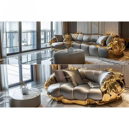 Special Design Living Room Funiture Comfortable Set Leather Black Sofa Hot sales