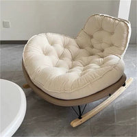 ！@!@Recliner Comfortable Thickened Wood Penguin Rocking Chair Living Room Bedroom Balcony Home Leisure Lazy Sofa Style for Singl