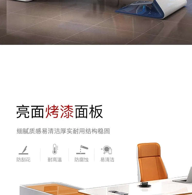 L Shaped Wooden Designer Office Desks Modern Luxury Drawers Large Computer Desks Asthetic Study Escritorio Office Furniture