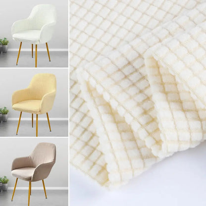 Dining Chair Cover Stretch Wedding Chair Protector Elastic Chair Cover Non-fading Solid Color Slipcover Soft Wear for Curved
