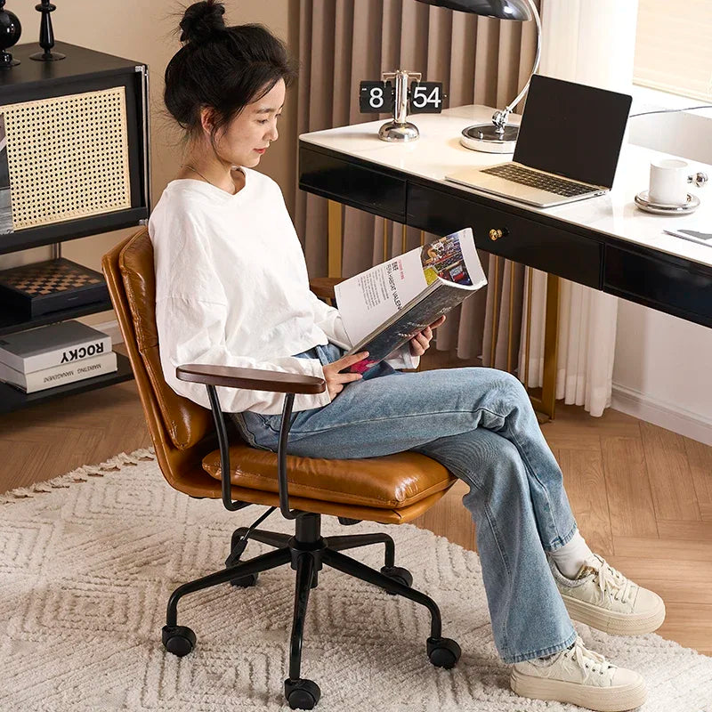 Swivel Study Office Chair Throne Ergonomic Mobile Executive Comfortable Office Chair Desk Nordic Silla Oficina Salon Furniture