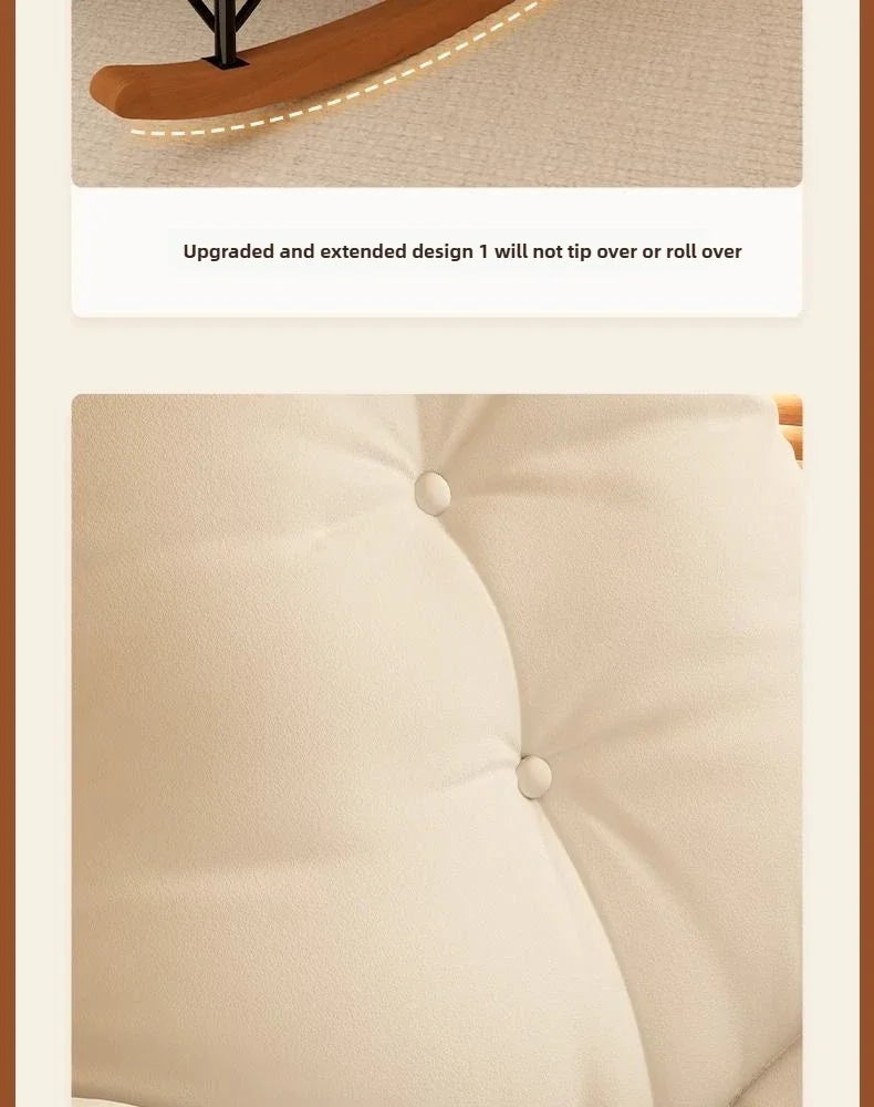 Chair Rocking Chair Lazy Lounge Chair Sofa Single Comfortable Lounge Chairs Living Room Bedroom Household Indoor Leisure Chairs