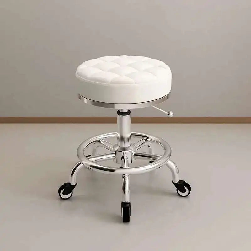 Aesthetic Hairdressing Chair Backrest Simple Rolling Rotating Barber Chair Portable Mocho Cadeira Barber Equipment MQ50BC