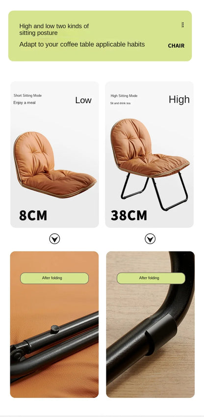 Fashionable, luxurious and comfortable sofa that can be folded and is portable. Single-person living room chair. Outdoor fishing