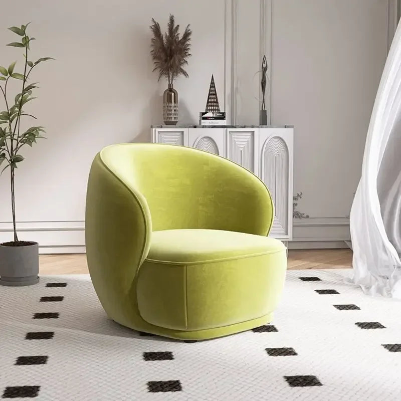 Light Luxury Cream Style Single Sofa Small Size Beauty Salon Table and Chair Hotel Homestay Exhibition Hall Reception Sofa