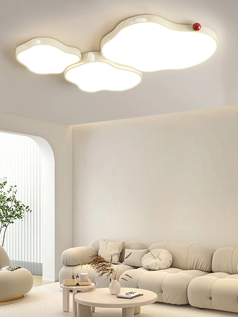 Modern cloud ceiling lamp with remote control, suitable for living rooms，bedrooms, LED lighting fixture, home decoration