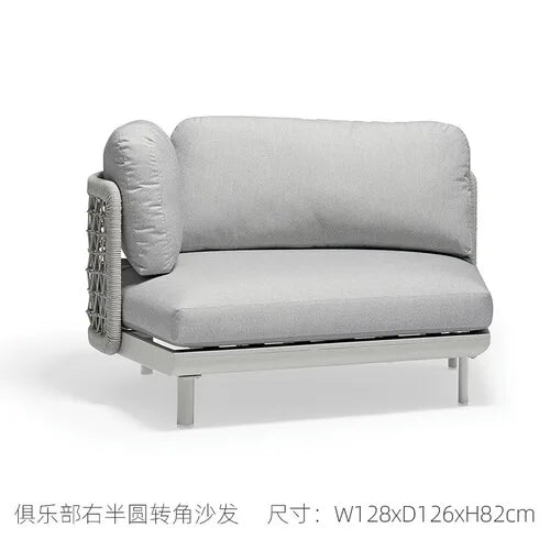 Outdoor rattan sofa, hotel villa, open-air courtyard garden, sofa coffee table