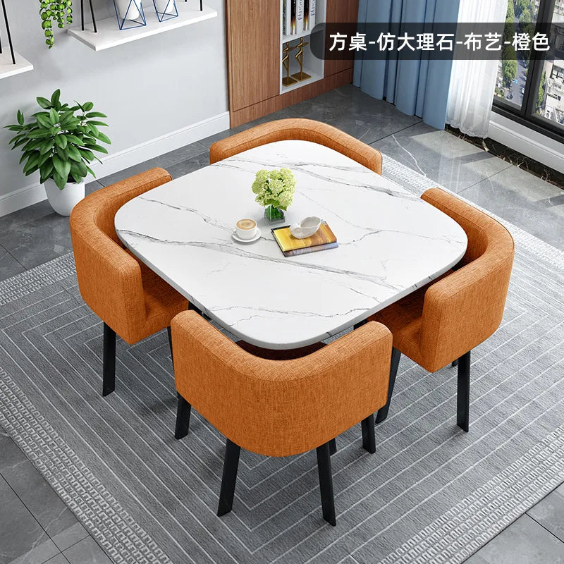 Simple square negotiation table and chair combination store, shop
