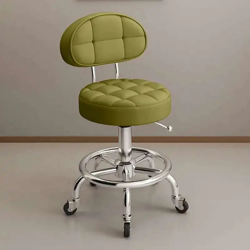 Aesthetic Hairdressing Chair Backrest Simple Rolling Rotating Barber Chair Portable Mocho Cadeira Barber Equipment MQ50BC