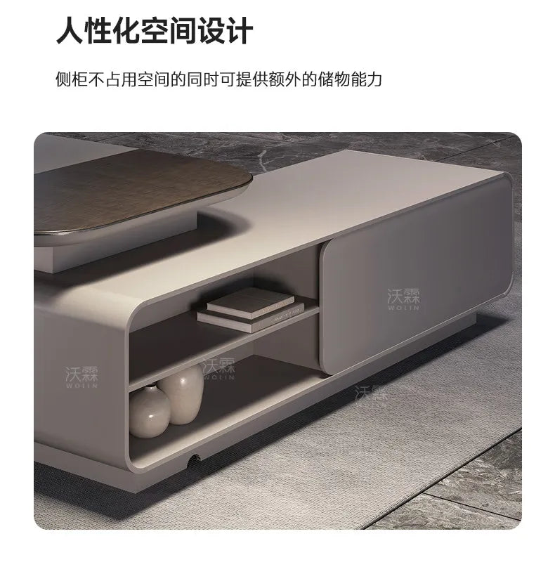 Light luxury boss Advanced minimalist modern CEO and Chairman's office table office furniture Computer desk Room desks