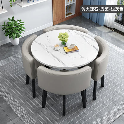 home dining table, Modern simple dining table, apartment rental room, leisure negotiation, reception table and chair combination