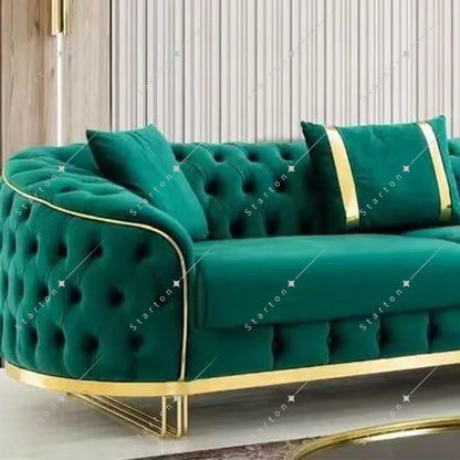 Modern Living Room Furniture Classic Apartment Interior Simple Design Fabric Sofa