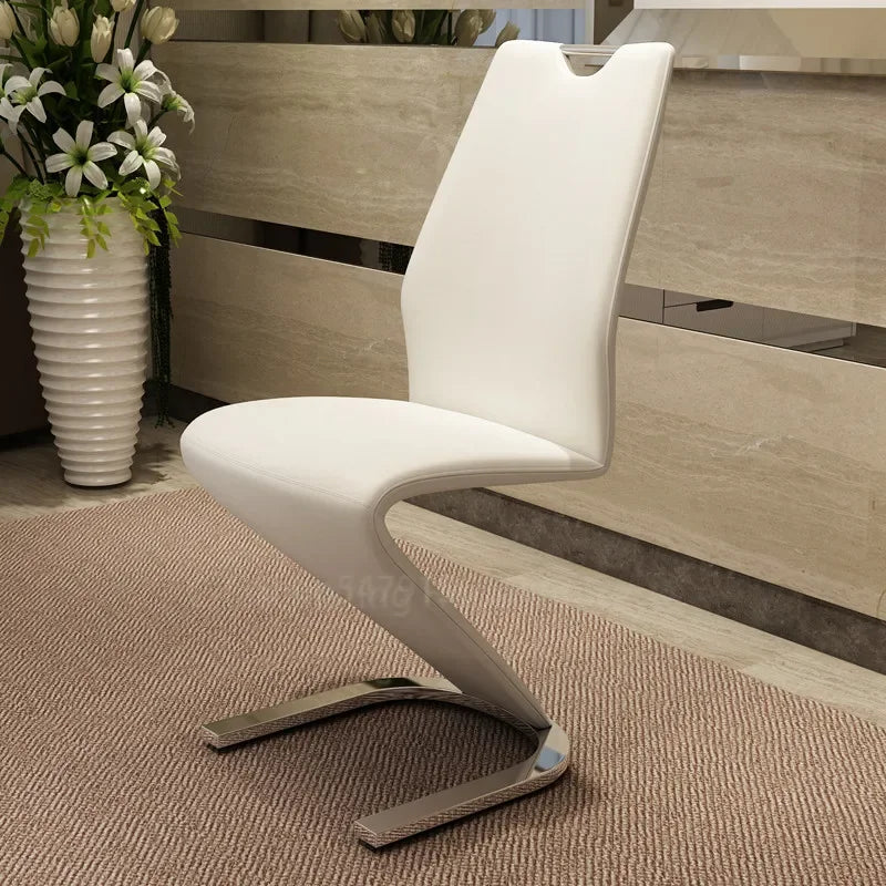 2pcs dining chairs Modern creative design Dining Chair Leather Living Room Chair Reception Chair Hotel Home Popular Furniture