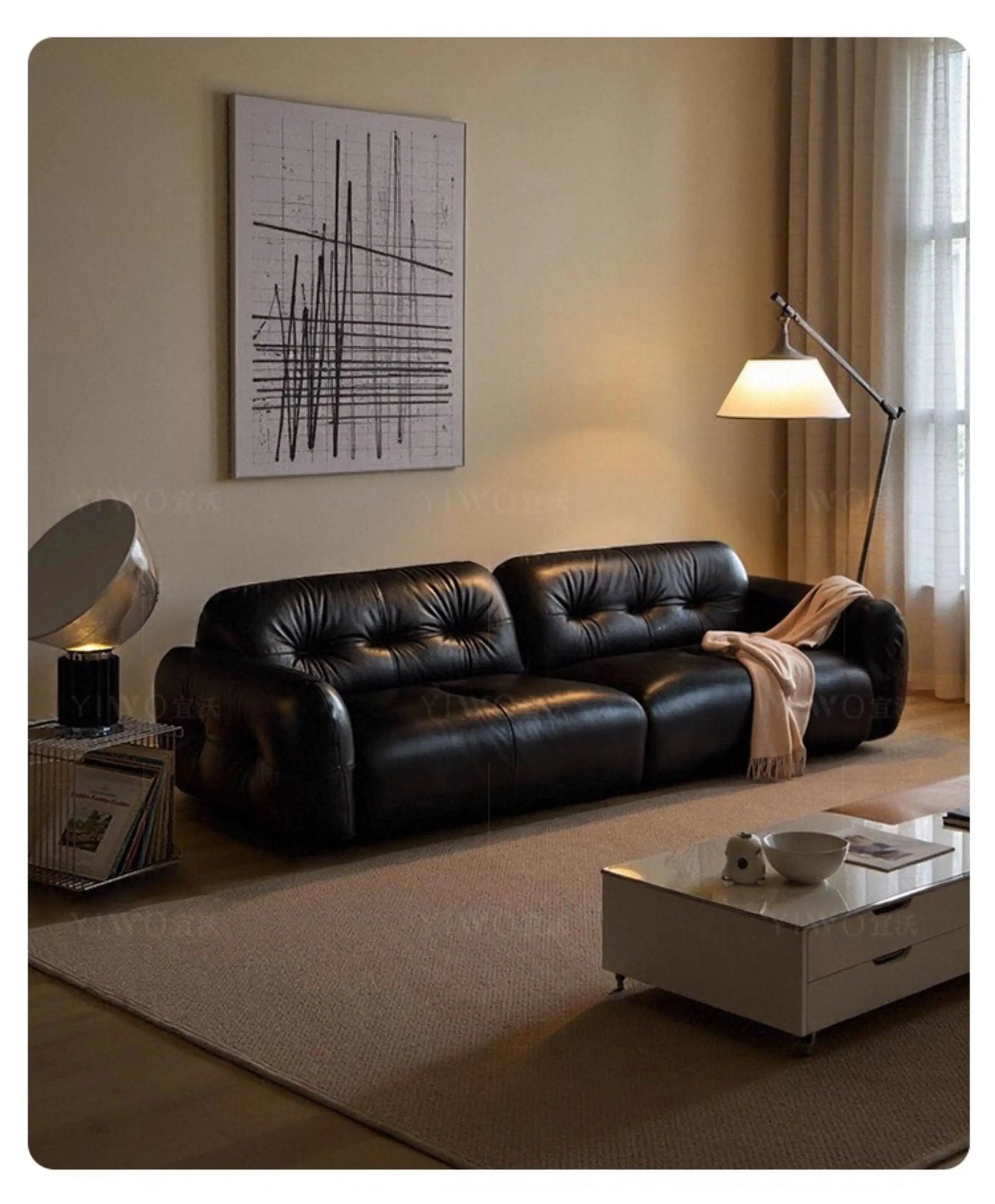 200 220 240 260 280 300 320 340 360 380 400 cm Luxury cowhide genuine leather sofa couch living room sofas Armchair furniture