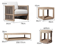 Outdoor villa courtyard sofa high-end teak sofa furniture combination hotel homestay waterproof