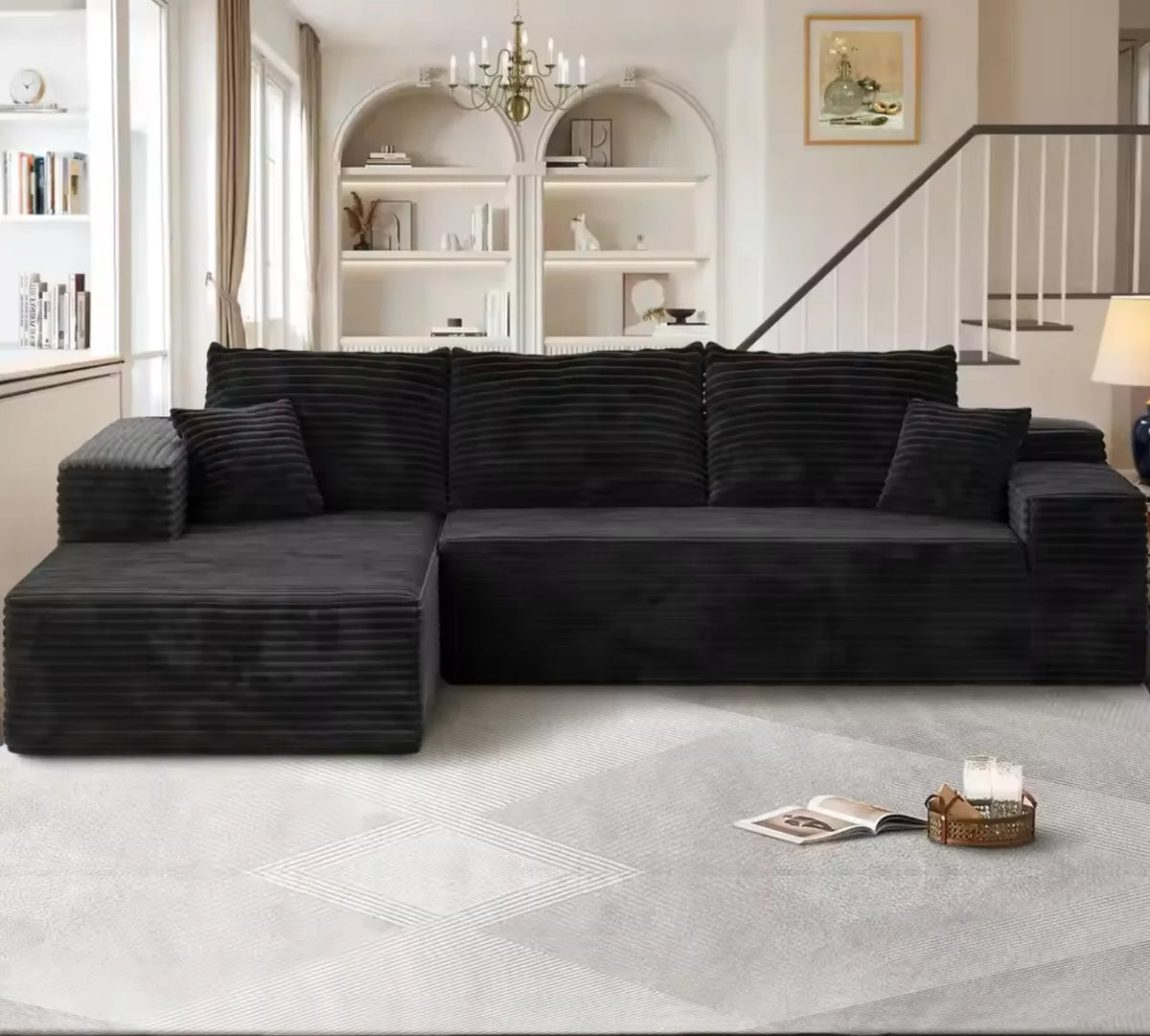 Modern Giant Memory Foam Vacuum-Compressed Sofa Bed Couch Built-Up Style for Living Room Bedroom Fabric Upholstery for Hotels
