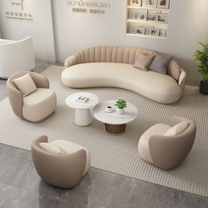 Light luxury comfortable clothing store, beauty salon rest area, lobby reception office, arc negotiation sofa