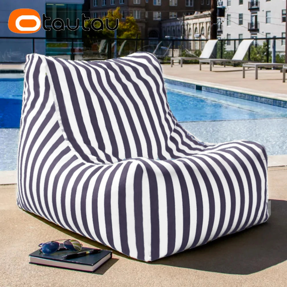 OTAUTAU Outdoor Bean Bag Cover Beach Swim Pool Lounger SF464【No Filler Inside! You Need To Buy Filler By Yourself !】