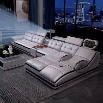 Modern Minimalist Sofa Electric Massage Chiar Floor Multifunctional Corner Sofa Lounges Relaxing Living Room Couch Furniture